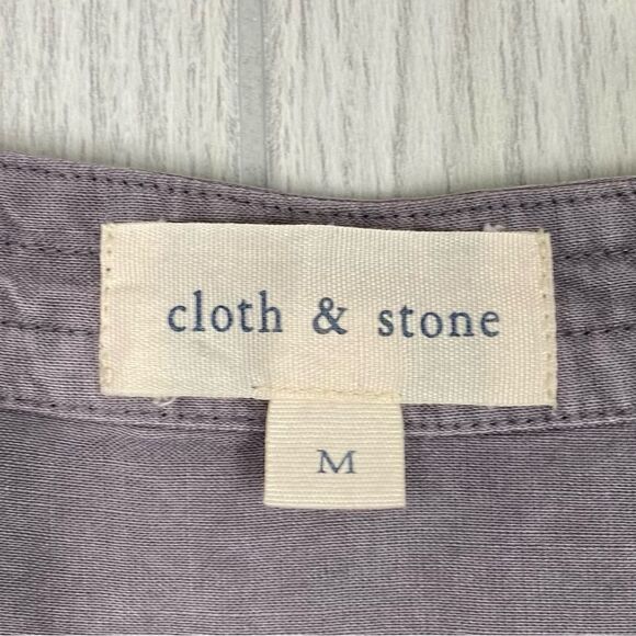 Cloth & Stone | Ladder Trimmed Peplum Blouse Size Medium - Picture 8 of 9